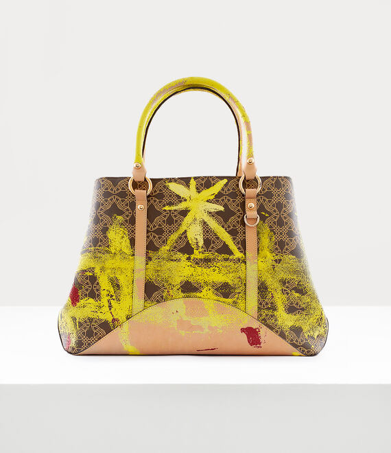 Vivienne Westwood Britney Large Handbag in PAINT ON ORBORAMA